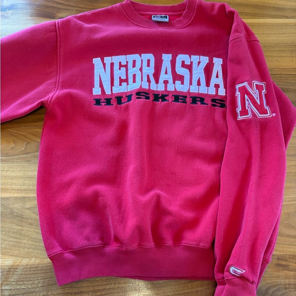 Vintage Colosseum Nebraska Huskers Red Crewneck Sweater